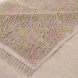 Shaggy rugs - Elsey Natural Cotton Shaggy (pink/orange)