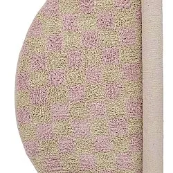 Round rug - Elsey Natural Cotton Shaggy (pink/orange)