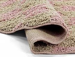 Round rug - Elsey Natural Cotton Shaggy (pink/orange)