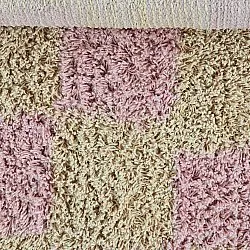 Round rug - Elsey Natural Cotton Shaggy (pink/orange)
