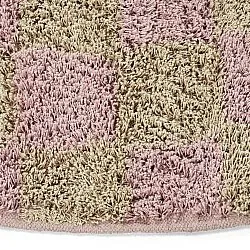 Round rug - Elsey Natural Cotton Shaggy (pink/orange)