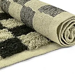 Shaggy rugs - Elsey Natural Cotton Shaggy (black/beige)
