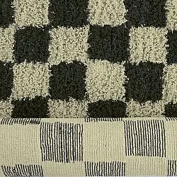 Shaggy rugs - Elsey Natural Cotton Shaggy (black/beige)