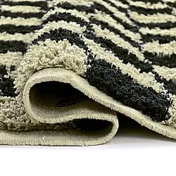 Shaggy rugs - Elsey Natural Cotton Shaggy (black/beige)