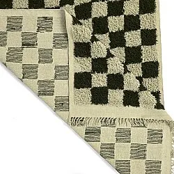 Shaggy rugs - Elsey Natural Cotton Shaggy (black/beige)