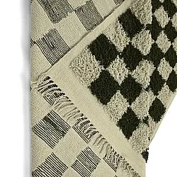 Shaggy rugs - Elsey Natural Cotton Shaggy (black/beige)