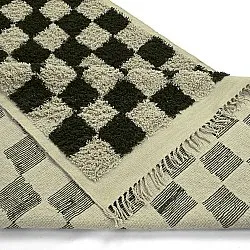 Shaggy rugs - Elsey Natural Cotton Shaggy (black/beige)