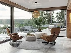 Round rug - Esperia (grey)