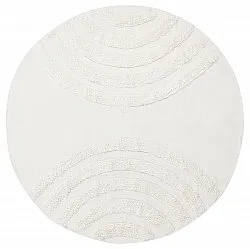 Round rug - Everly Natural Cotton Shaggy (offwhite)