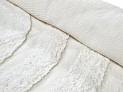 Round rug - Everly Natural Cotton Shaggy (offwhite)