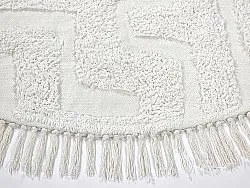 Round rug - Fallon Natural Cotton Shaggy (offwhite)