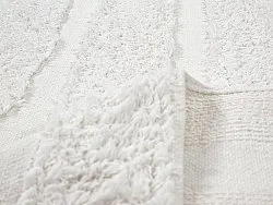 Round rug - Fallon Natural Cotton Shaggy (offwhite)