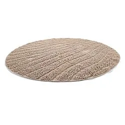 Round rug - Farley Natural Cotton Shaggy (beige)