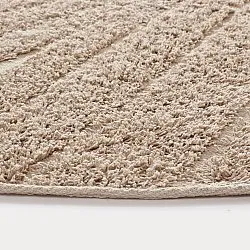Round rug - Farley Natural Cotton Shaggy (beige)