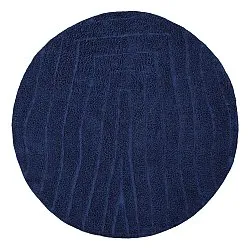 Round rug - Farley Natural Cotton Shaggy (blue)