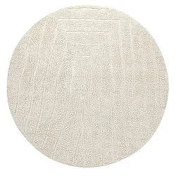 Round rug - Farley Natural Cotton Shaggy (off-white)