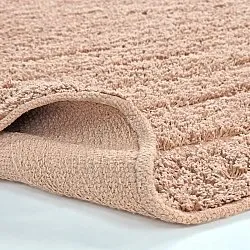 Round rug - Farley Natural Cotton Shaggy (pink)