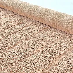 Round rug - Farley Natural Cotton Shaggy (pink)