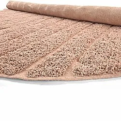 Round rug - Farley Natural Cotton Shaggy (pink)