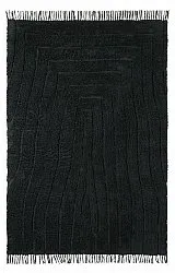 Shaggy rugs - Farley Natural Cotton Shaggy (black)