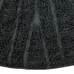Round rug - Farley Natural Cotton Shaggy (black)