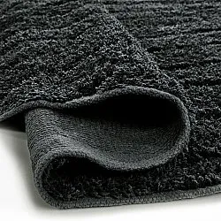 Round rug - Farley Natural Cotton Shaggy (black)
