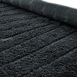 Round rug - Farley Natural Cotton Shaggy (black)