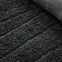 Round rug - Farley Natural Cotton Shaggy (black)