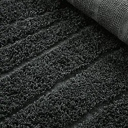 Round rug - Farley Natural Cotton Shaggy (black)