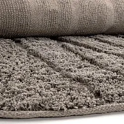 Round rug - Farley Natural Cotton Shaggy (taupe)
