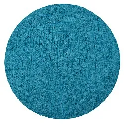 Round rug - Farley Natural Cotton Shaggy (turquoise)