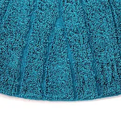 Round rug - Farley Natural Cotton Shaggy (turquoise)