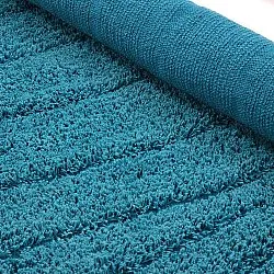 Round rug - Farley Natural Cotton Shaggy (turquoise)