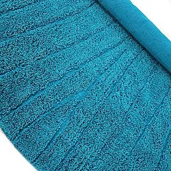 Round rug - Farley Natural Cotton Shaggy (turquoise)