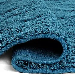 Round rug - Farley Natural Cotton Shaggy (turquoise)