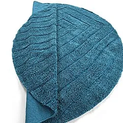 Round rug - Farley Natural Cotton Shaggy (turquoise)