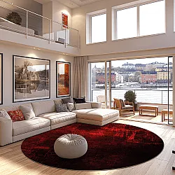 Round rug - Frome (red)