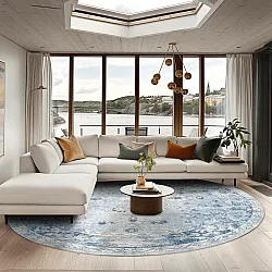 Round rug - Gombalia (light blue)