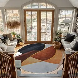 Round rug - Hazel (orange/multi)