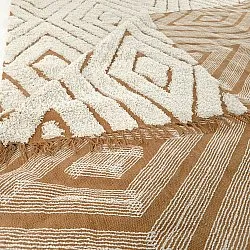 Shaggy rugs - Holwell Natural Cotton Shaggy (off white/brown)