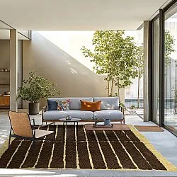 Shaggy rugs - Ikara Natural Cotton Shaggy (brown)