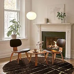 Round rug - Ikara Natural Cotton Shaggy (brown)