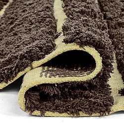 Round rug - Ikara Natural Cotton Shaggy (brown)
