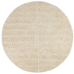 Round rug - Ikara Natural Cotton Shaggy (cream)