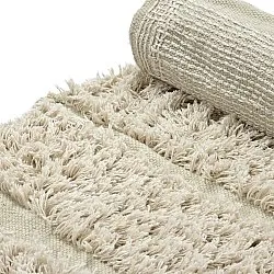 Round rug - Ikara Natural Cotton Shaggy (cream)