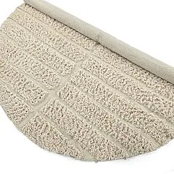 Round rug - Ikara Natural Cotton Shaggy (cream)