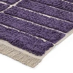 Shaggy rugs - Ikara Natural Cotton Shaggy (purple)
