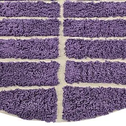 Round rug - Ikara Natural Cotton Shaggy (purple)