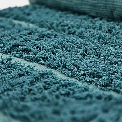 Shaggy rugs - Ikara Natural Cotton Shaggy (turquoise)