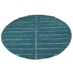Round rug - Ikara Natural Cotton Shaggy (turquoise)